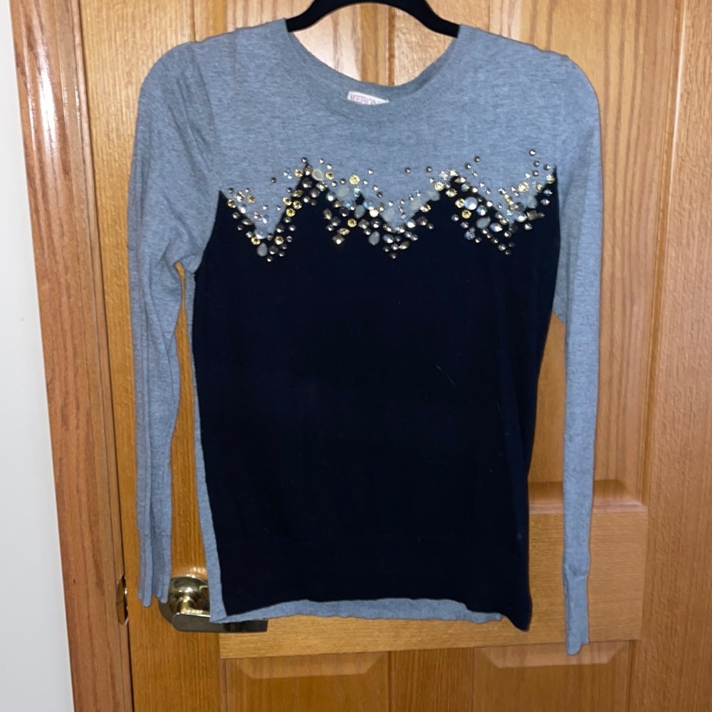 Merona jewel sequin rhinestone glitter sweater